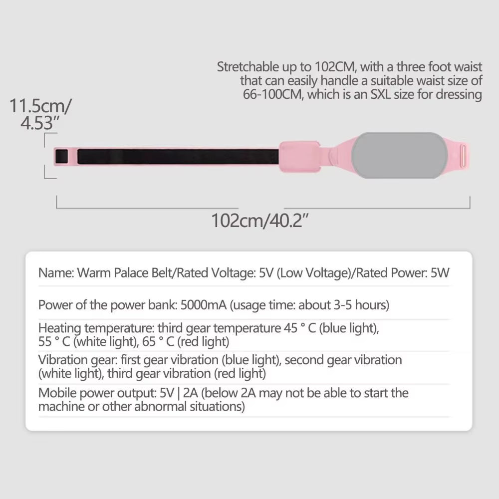 Menstrual Heating Pad Warm Palace Hot Waist Belt Hot Compress Massager for Belly Heating Health Care Tool